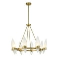 thumbnail image 5 of Warm Brass Eight Light Chandelier from the Nouvel Collection, 5 of 5
