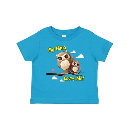 

Inktastic My Nana Loves Me Owl Gift Toddler Boy or Toddler Girl T-Shirt