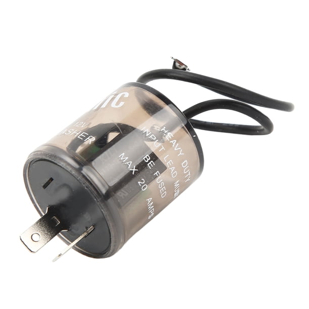 Relé de Luz de Señal de, Relé de Flasher LED Universal de 2pin Enchufe y Juego de PlásTiCO DC12V Para Motocicleta de Automóvil