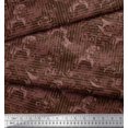 thumbnail image 2 of Soimoi Poly Georgette Fabric Texture & Greek Key Geometric Print Fabric by Yard 52 Inch Wide, 2 of 3