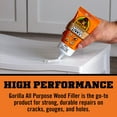thumbnail image 3 of Gorilla All Purpose Wood Filler - White, Fast Drying - Pack of 6, 6oz Tube, 3 of 7