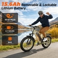 thumbnail image 4 of Helokeep 26PK Electric Mountain Bike for Adults, 26" Fat Tire, 750W Motor, 48V 15.6Ah, UL2849 Certified Off-Road E-Bike, 4 of 10