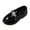 Black, variant on Otqutp Girls Slip On Shoes Girls Slip On Leather Single Shoes Loafer Rhinestone Decoration Flat Sole School Dress Shoes For Girls