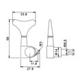 thumbnail image 4 of Langgg String Tuning Peg Tuner Sealed Machine Head Button for 2L3R Electric Bass Bass Part Silver 2L3R, 4 of 9