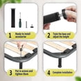 thumbnail image 2 of 4pcs Metal Furniture Support Legs, Adjustable Height 20 To 22cm Heavy Duty Bed Center Frame Slat Fe, 2 of 5