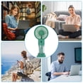thumbnail image 4 of MMJ Portable Fan Handheld Misting Mini Rechargeable Spray Cooler Detachable Base USB Quiet Motor 6.38x3.03x2.60in Travel Outdoor Desk Summer, 4 of 6