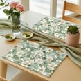 thumbnail image 6 of Sage Green Spring Floral Placemats for Dinning Table Set of 6, Summer Botanical Farmhouse Burlap Kitchen Place Mats Waterproof Cloth Table Mats, Indoor Outdoor Placemats Easy Clean Dinner Decor, 6 of 8