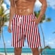 thumbnail image 2 of Mens Pantalones Cortos Cintura Elástica con Bolsillos Pantalones Cortos de Impresión de la Moda Casual, Pantalones de Playa de Cintura Elástica con Bolsillos, Poliéster, 2 of 5