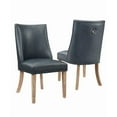 thumbnail image 1 of Powell Adler Upholstered Dining Chairs - Espresso with Gray - Set of 2, 1 of 11