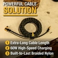 thumbnail image 2 of Cable de carga DEWALT Heavy Duty USB C, 6 m, 60 W, extra largo, 2 of 9