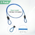thumbnail image 3 of Uxcell 2-Pack Candado de Cable de Seguridad, 1.64FT Cable de Acero Recubierto para Equipaje con Doble Bucle [Azul], 3 of 6
