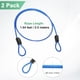 thumbnail image 3 of Uxcell 2-Pack Candado de Cable de Seguridad, 1.64FT Cable de Acero Recubierto para Equipaje con Doble Bucle [Azul], 3 of 6