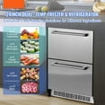 thumbnail image 5 of KFFKFF 24-inch Below-Counter Fridge, Dual-Drawer Refrigeration with Variable Temperatures, 4.87 Cubic Feet Volume, Water-Resistant Interior and Exterior Below-Counter Freezer, 5 of 9