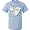 thumbnail image 3 of Inktastic Lung Cancer Awareness White Ribbon Around Heart T-Shirt, 3 of 5