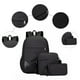 thumbnail image 4 of Xihbxyly Mochila de Viaje para Portátil de 17 Pulgadas, Equipaje de Mano, Poliéster Impermeable, Bandolera y Monedero, Bolsillos Amplios, Mochila de Viaje Universitaria, para Hombre y Mujer, Juego de, 4 of 7