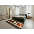 thumbnail image 5 of Ahgly Company Machine Washable Indoor Square Contemporary Night Red Area Rugs, 8' Square, 5 of 7