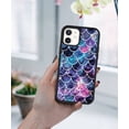 thumbnail image 5 of FINCIBO Soft Rubber Protector Cover Case for Apple iPhone 12 / 12 Pro 6.1" 2020 (NOT FIT Apple iPhone 12 Pro Max 6.7" 2020/iPhone 12 mini 5.4" 2020), Mosaic Mermaid Scale, 5 of 5