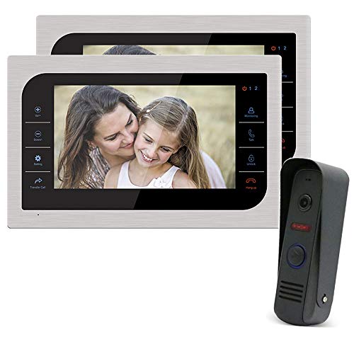 JeaTone 2pcs 10 inches Video System, Wired Video Doorbell with