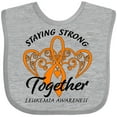 thumbnail image 3 of Inktastic Leukemia Awareness Staying Strong Together and Orange Ribbon Boys or Girls Baby Bib, 3 of 4