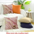 thumbnail image 4 of ZFLMY Pink Gold Marble Throw Pillow Covers Pink Decorative Cushion Covers  Outdoor Pillow Cases for Sofa Couch Bed Chair,Pink Gold Living Room Decor 24x24in, 4 of 5