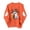 Orange Sweatshirts, variant on Jsaierl Halloween Sweatshirts for Women Spooky Ghost Print Pullovers Fall Holiday Round Neck Long Sleeve Sweater Tops Halloween Party Supplies, Sizes XS-XL