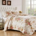 thumbnail image 2 of Greenland Home Fashions Grace Traditional Farmhouse Floral Quilt Set 3-Piece Full/Queen, 2 of 8