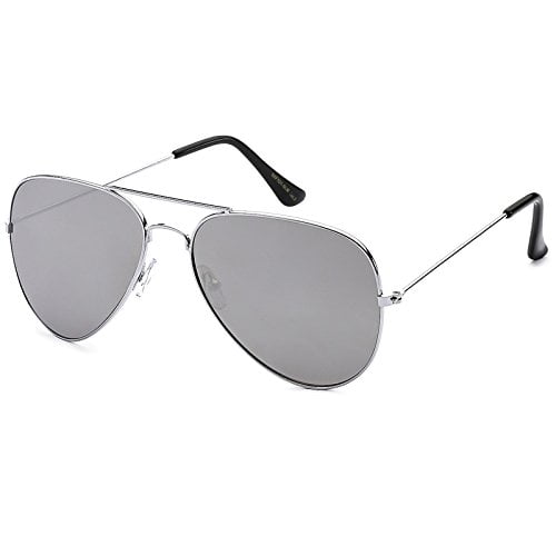 Eyewear Fashion Mirror Lenses Unisex Accessories Sunglasses & Eyewear Sunglasses Silver BESTSELLER...Polarised Aviator UV400 Sunglasses Silver Frame 