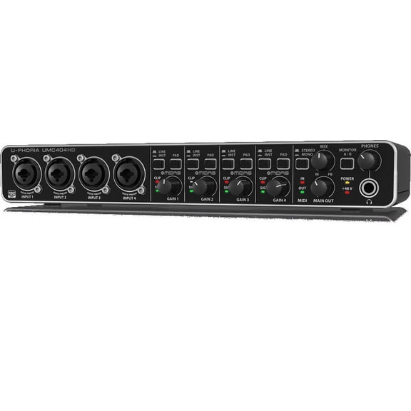 Behringer UMC404HD Audiophile 4x4 USB Audio Interface w/ Mic Preamplifiers