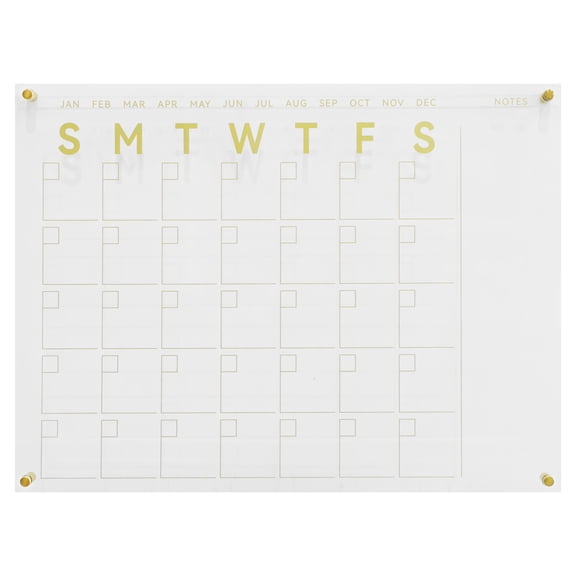 24" x 18" Clear Acrylic Dry Erase Calendar by Ashland  - Spring Home Decor