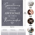 thumbnail image 7 of Gifts for Women Blanket, Birthday/Inspirational/Thank You Gifts for Women, Sometimes You Forget You are Awesome Gifts for Friends/Mom/Sister/Her, Anniversary/Appreciation Blanket, 7 of 7
