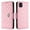 Pink, variant on Faux Leather Wallet Case Compatible with Samsung Galaxy A05 | Classic Wrist Strap Flip Case | Ultra Slim Card Slots Stand Function Shockproof Phone Cover for Samsung Galaxy A05 - Black