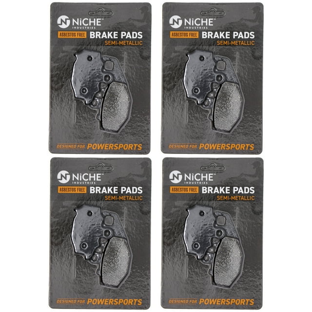 Niche Rear Brake Pad for Kawasaki Ninja ZX6R Semi-Metallic Motorcycle 4 Pack 519-KPA2389D
