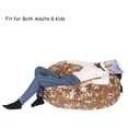 thumbnail image 4 of Bean Bag Chair Luxury and Comfy Big Beanless Bag Chairs Plush Furry Chair Soft Sofa Lounger for Adults and Kids,Sponge Filling, 3 ft, Leopard Print, 4 of 7