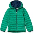thumbnail image 2 of Boys' Lightweight Water-Resistant Packable Hooded Puffer Coat, Green, XX-Large, 2 of 2