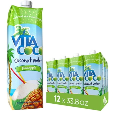 Vita Coco Coconut Water, Pineapple, 33.8 Fl Oz, 12