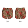 thumbnail image 3 of Balery Rose Mix Leopard 1 Pantalones cortos deportivos para mujer con forro y dos bolsillos, elásticos, para entrenamiento, gimnasio, yoga-Small, 3 of 7