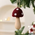 thumbnail image 2 of Yhmxh Felt Mushroom Ornaments Christmas Mushroom Hanging Ornaments Small Mushroom Ornament DIY Arts Crafts Supplies Mushroom Decor for Xmas Wedding Holiday Decoration, Red and Green, 2 of 7