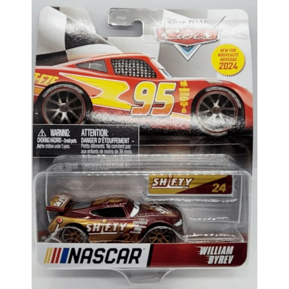 Disney Pixar Cars 2024 NASCAR #24 WILLIAM BYREV Metal 1:55 Scale Diecast