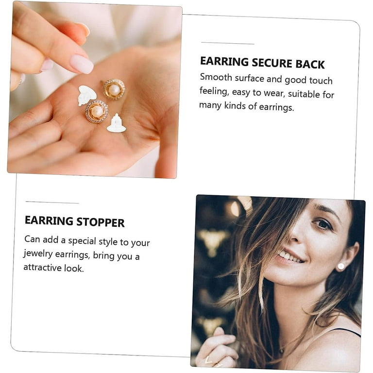 200pcs Soft Earplugs Pierced Earrings Pierced Earring Backs for