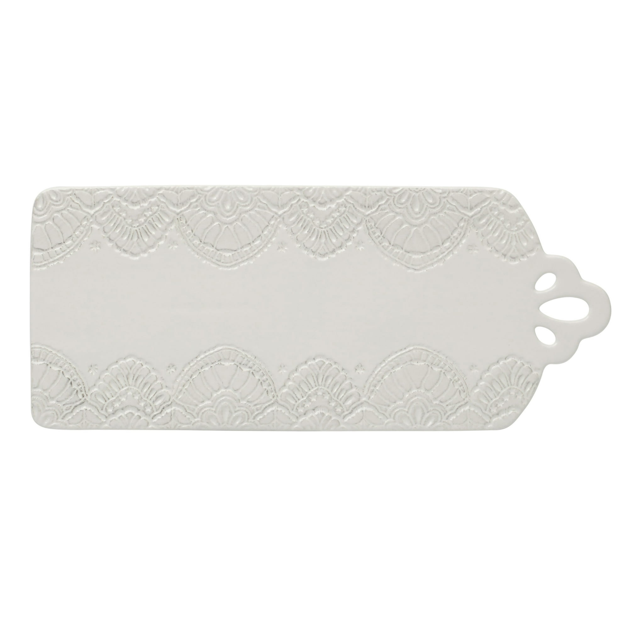 The Pioneer Woman Vintage Lace Stoneware Serving Board, Linen