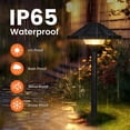 thumbnail image 5 of Gigalumi Solar Plastic Black LED Landscape Light , Warm White Waterproof Path Light 2-Pack, 5 of 7