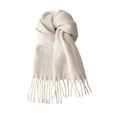 thumbnail image 3 of Bufanda de invierno Elegante accesorio de vestir largo Chal con borlas Chal grueso Beige, 3 of 8