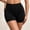 Black, variant on Womens Under Dress Shorts, Seamless Mid Waist Stretch Safety Shorts, Soft Polyamide Spandex, Non-Roll, 1 Piece,Size S