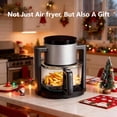 thumbnail image 3 of 4.7QT Glass Air Fryer, Non-Toxic 10-in-1 Presets for Healthy Meals, Dishwasher Safe & Easy Clean - Gray, 3 of 8