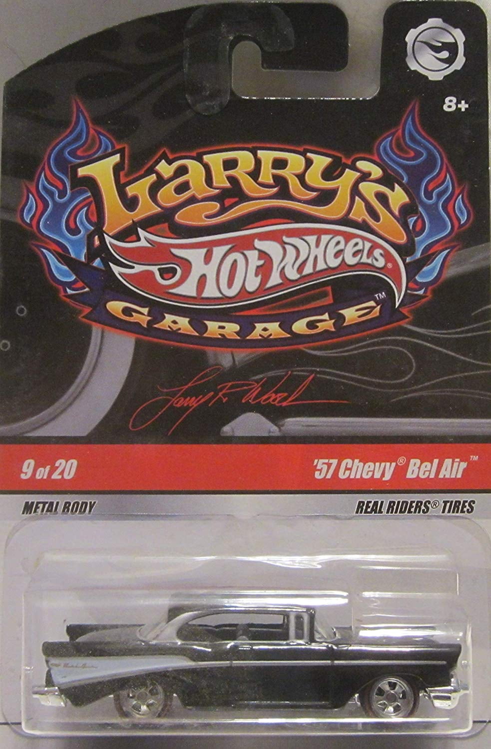 Hot Wheels Larry's Garage BLACK '57 Chevy Bel Air 9/20