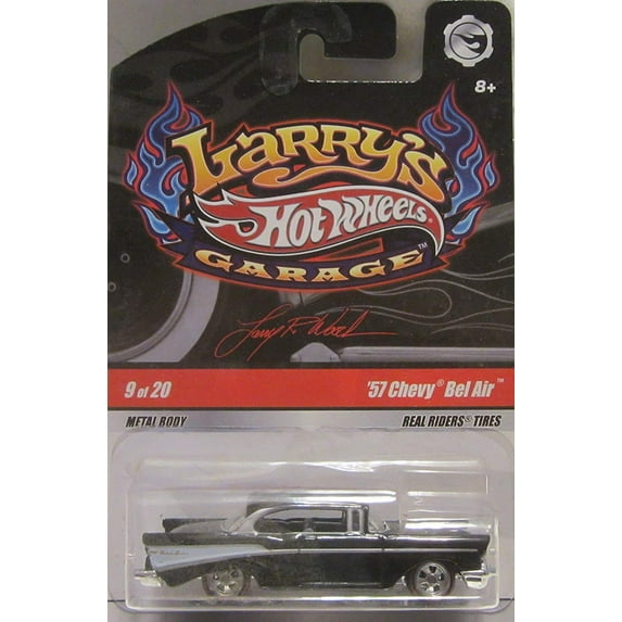 Hot Wheels Larry's Garage BLACK '57 Chevy Bel Air 9/20