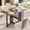 Grayish Black + Gray Wood Grain, variant on LotFun Folding Dining Table with 2 Storage Racks, Space Saving Dining Table with 6 Wheels, Kitchen Table for Small Spaces