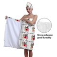 thumbnail image 5 of Colevkie Women's 2 Pieces Shower Skirt Hair Drying Cap Set for Bathroom Travel Sauna Beach Spa Absorbent Soft Adjustable Bath Towel Shower Cap Printed Fashion Elements Pattern, 5 of 8