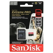 SanDisk 256GB Extreme Pro microSDXC UHS-I Memory Card - SDSQXCD-256G-GN6MA