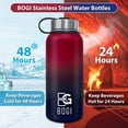 thumbnail image 4 of BOGI 32oz Insulated Water Bottle, Double Wall Vacuum Stainless Steel Water Bottle with Straw and 3 Lids, Sweat-Proof Wide Mouth Metal Water Bottle Ke, 4 of 9